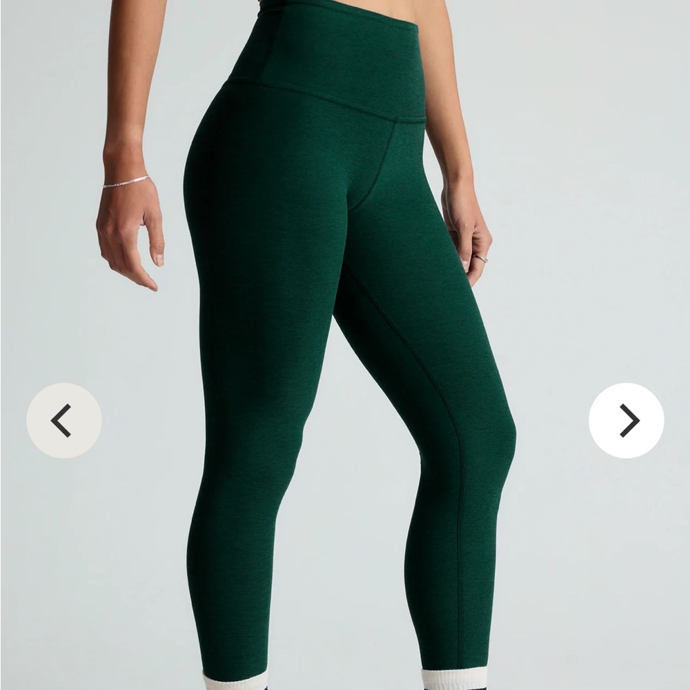 Beyond Yoga Spacedye Caught In The Midi Leggings Dark Spruce Green Heather M